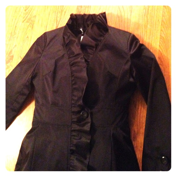 White House/Black Market Satin Coat