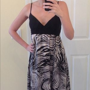 👗 NWOT Black Leopard Print padded Strap dress 👗