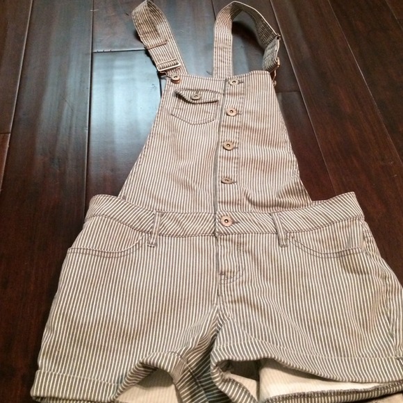 Striped overalls