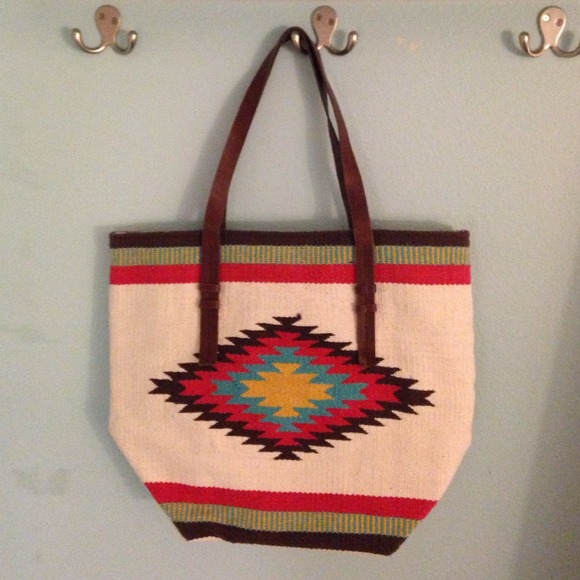 Aztec Knit Beach Bag