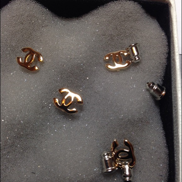 18k gold plating cc earrings