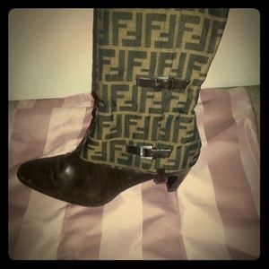 Final PRICE DROP Fendi boots zucca print
