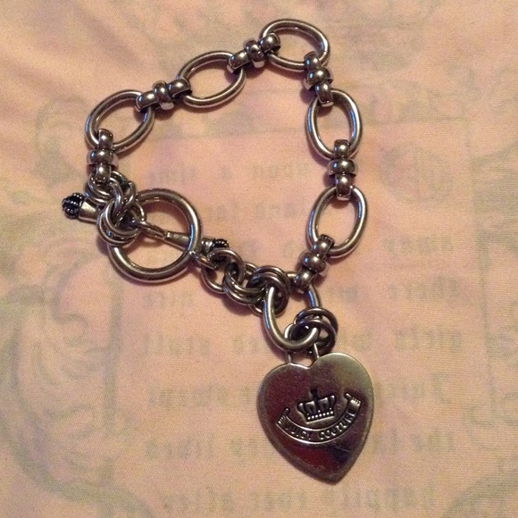 Juicy Couture Silver Heart Tag  Starter Bracelet