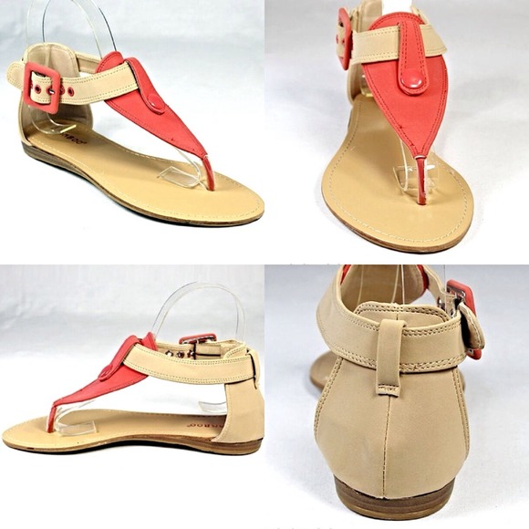 Bamboo Shoes - 🚫Sold🚫Tone Buckle T-Strap Flat Sandal