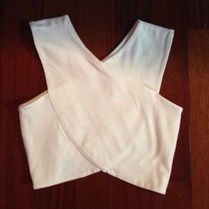 LF white crop top