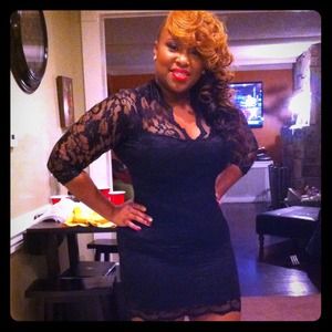 Black Lace Mini Dress