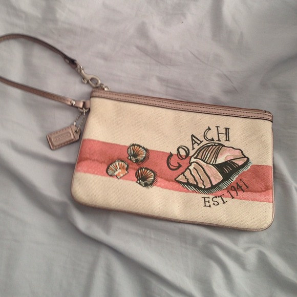FINAL SALE large coach wristlet NWOT