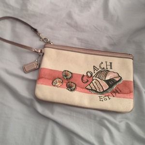 FINAL SALE large coach wristlet NWOT