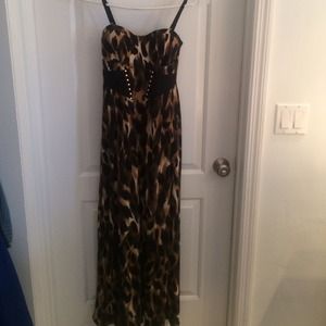Leopard maxi dress xs