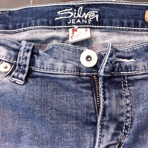 Silver skinny jeans