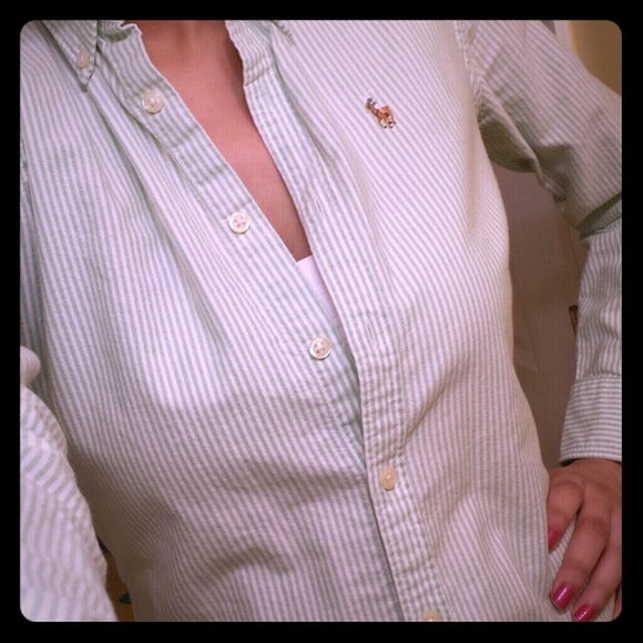 Ralph Lauren Tops - Strip RL button up