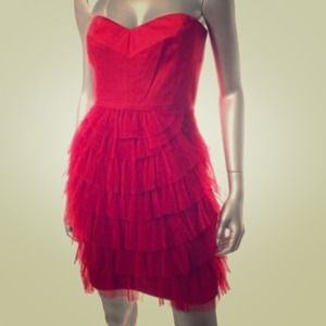 BCBG strapless red dress ! Size 6