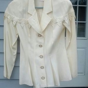 Beautiful  suit . jacket with skirt .