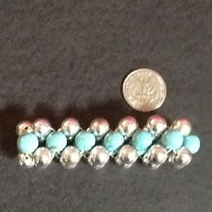 Turquoise and silver beads
