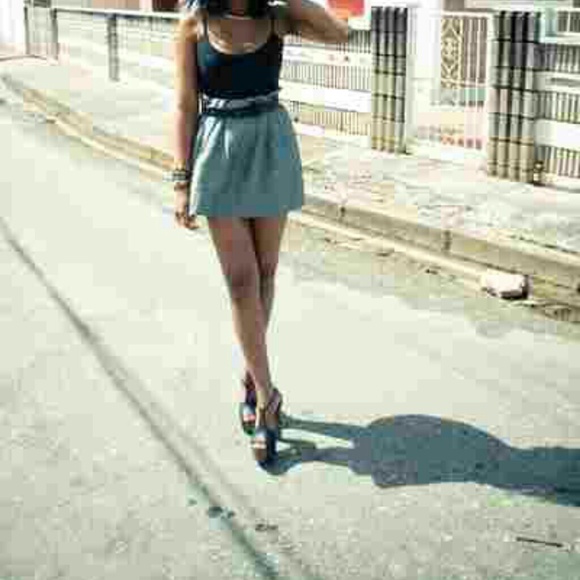 Forever 21 chambray skater skirt.