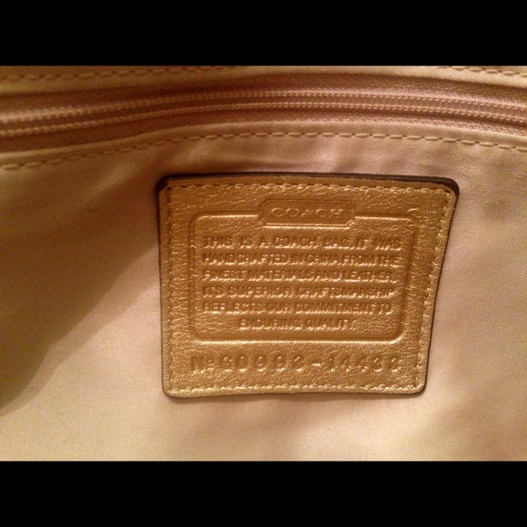 SOLD Coach Gold Tote - Picture 3 of 4