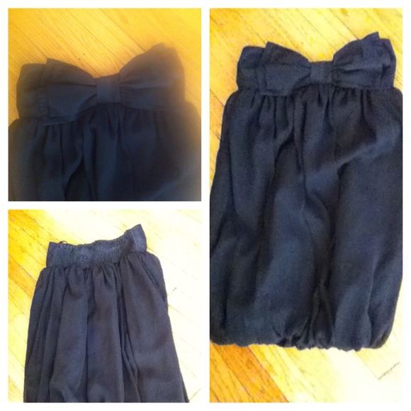 ❌Traded❌ Black strapless bubble dress