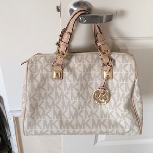 Michael Kors Monogram Vanilla Large Satchel