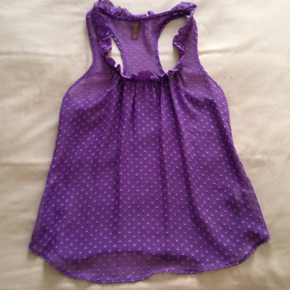 Sheer purple top