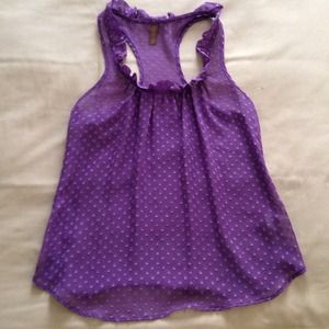 Sheer purple top