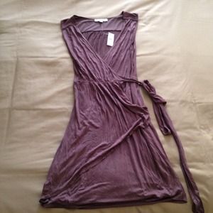 Light plum wrap dress