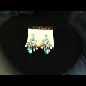 R.J. Gaziano Jewelry - R.J. Graziano genuine e turquoise & amber earrings R.J. Gaziano Jewelry - R.J. Graziano genuine e turquoise & amber earrings