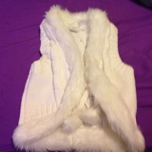 Koala baby fur vest sweater coral sweater