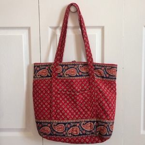 Vera Bradley 'Vera' Tote - Americana Red (Retired)