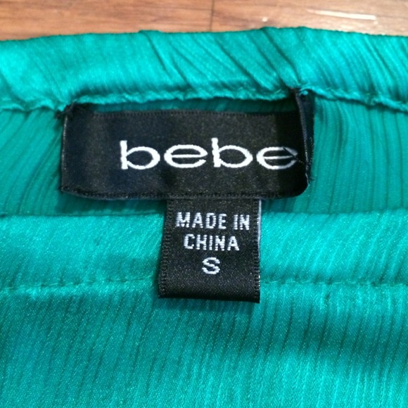 bebe green flower embellished top - Picture 2 of 4