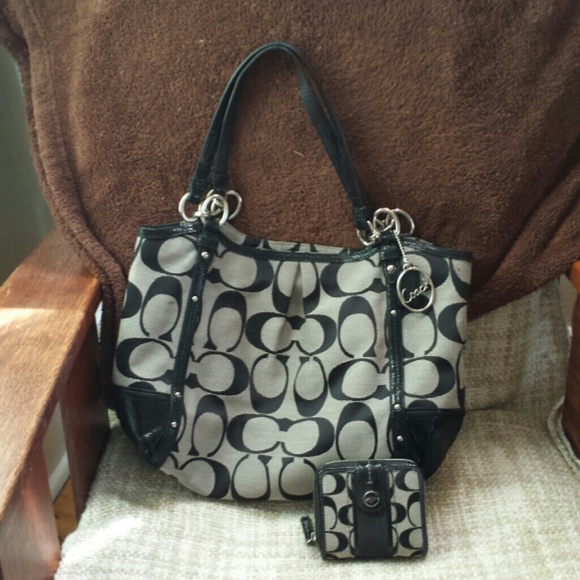 Coach handbag and wallet.