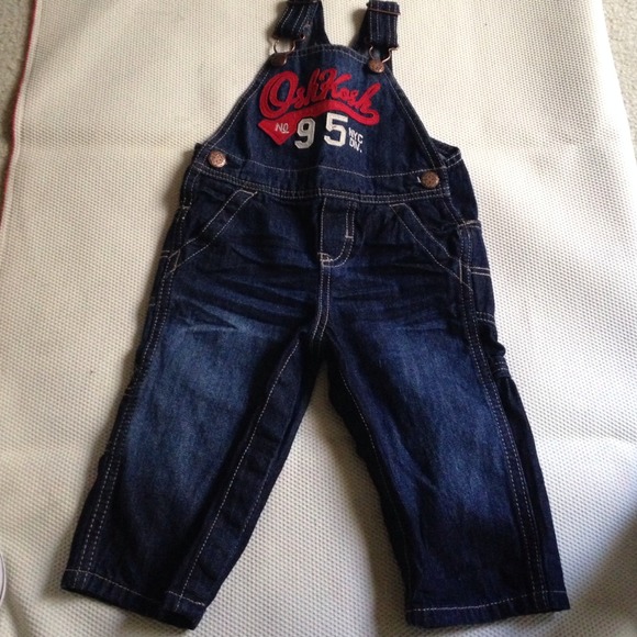 Dark blue overalls.