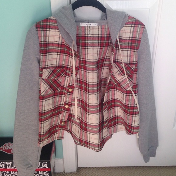 flannel hoodie