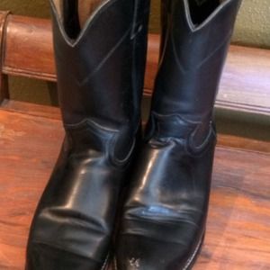 Black justin boots 6 1/2