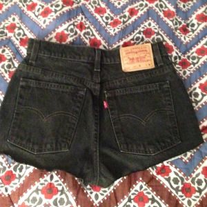 Levi's Black Cutoff Shorts