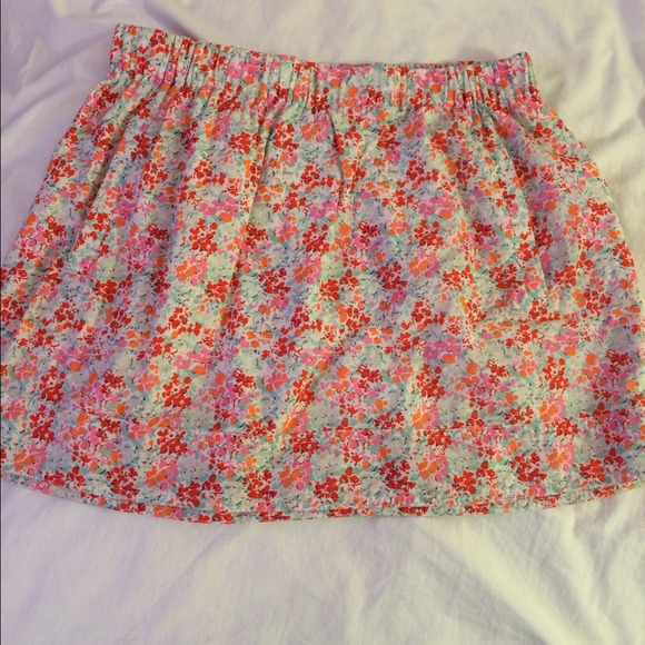 J. Crew floral mini skirt