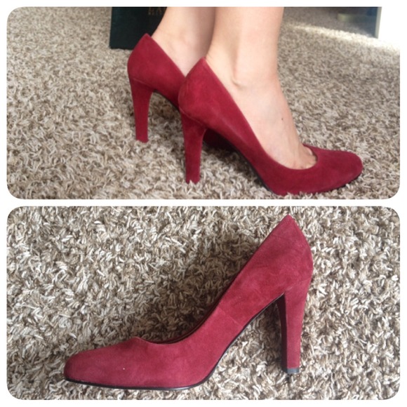 Suede Oxblood Ralph Lauren Heels
