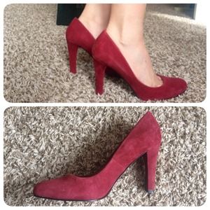 Suede Oxblood Ralph Lauren Heels