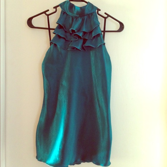 Satin Ruffled halter top