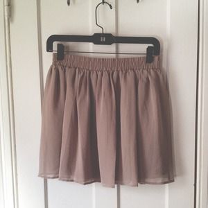 Taupe Chiffon Skirt