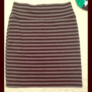 Reduced❗️Grey and black striped pencil skirt