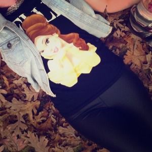 Belle Disney Muscle Tee with Cut Back