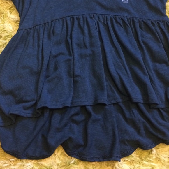 AE Eyelet Peplum T-Shirt (Blue) - Picture 3 of 4