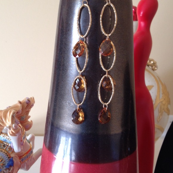 💎Unique gold tone and golden brown crystal set💎 - Picture 4 of 4