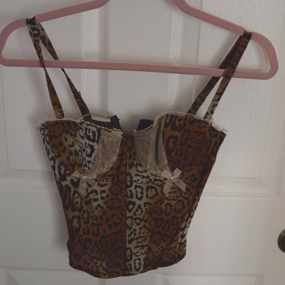 Christian Dior leopard corset/bustier