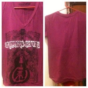 Purple Rolling Stones t-shirt