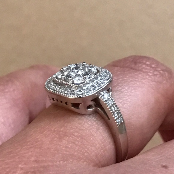 3/4 CTW Endless Cushion Diamond Ring - Picture 3 of 4