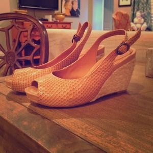 Nurture Snake Print Wedge Sandal