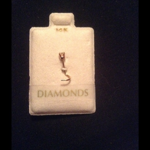 Diamond nose ring