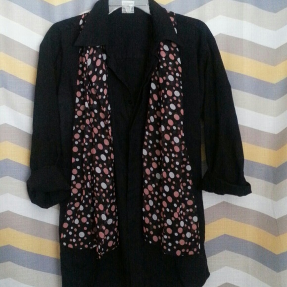 Pink Poka-dot Scarf