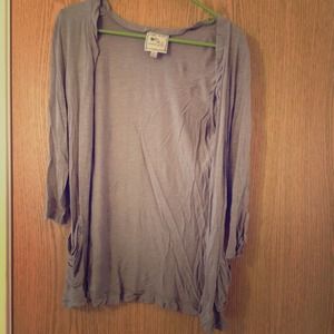 Tan ruffled cardigan